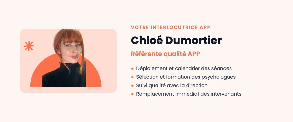 Chloé Dumortier - Référente qualité APP